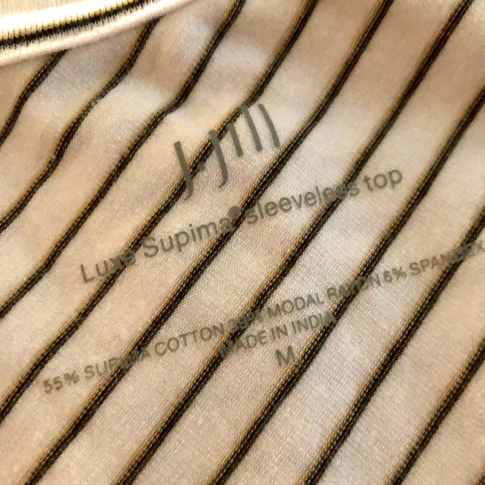 JJill cotton tank striped Women’s Size Medium ExCo - Picture 7 of 8